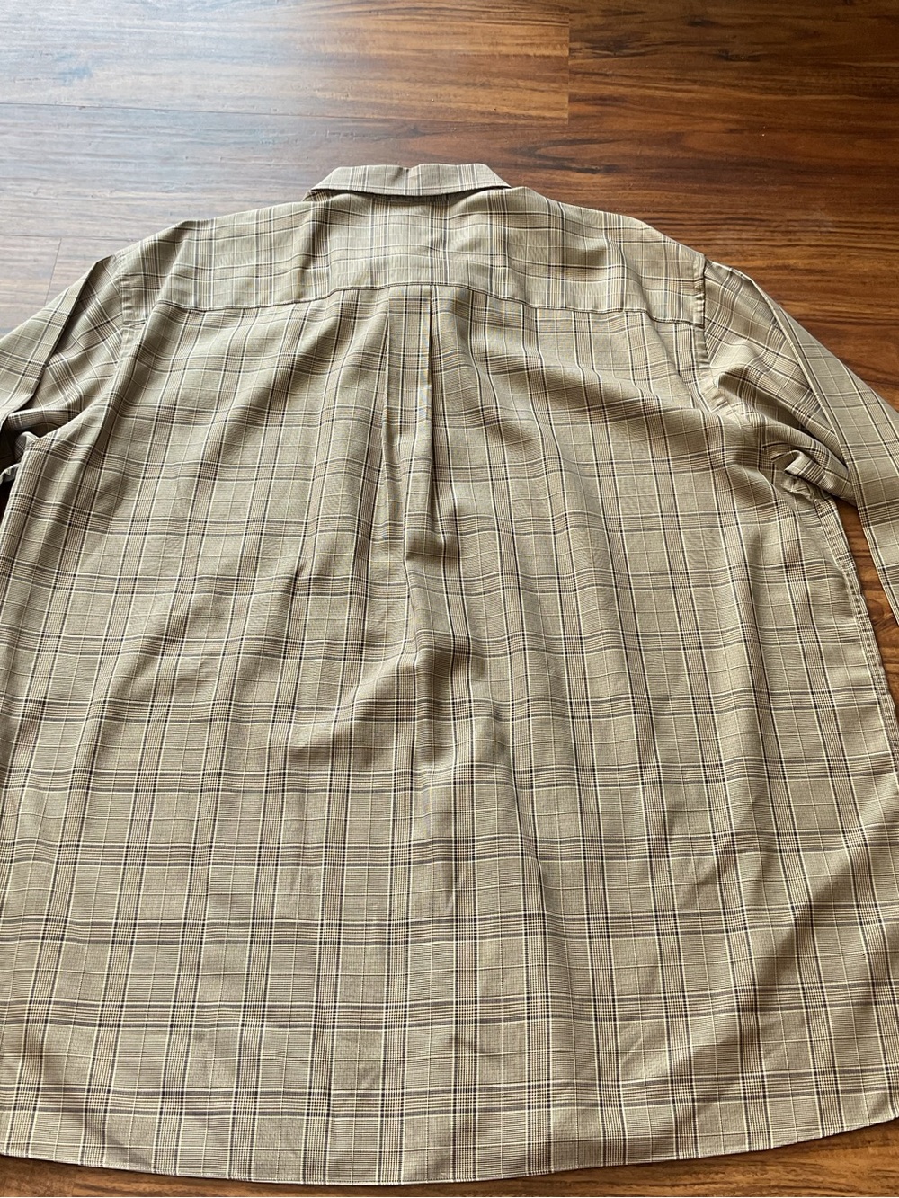 Jos A Bank Traveler Shirt 2XB Big Tall Brown Plaid Button Down Cotton - Picture 5 of 6